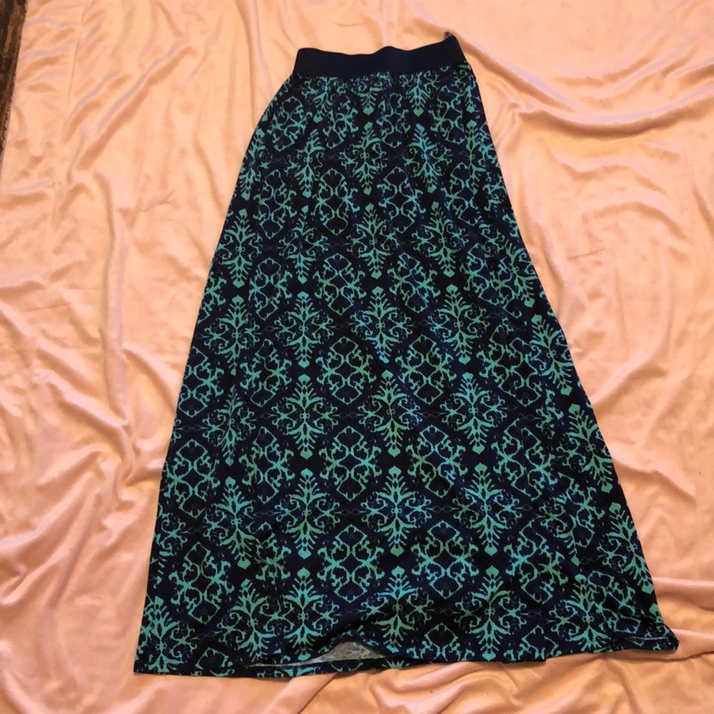 Maxi Skirt Navy and Teal Size M